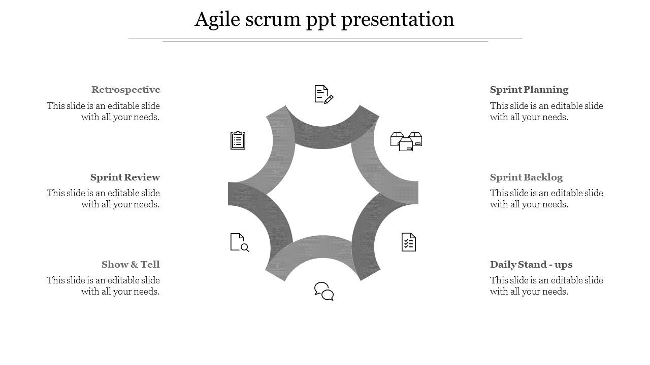 agile scrum ppt presentation-Gray